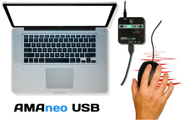 AMAneo USB rend la souris  à nouveau utilisable même avec des mains tremblantes.