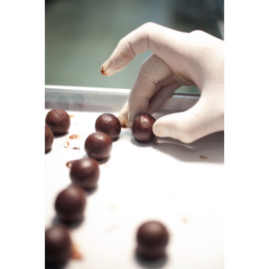 conception de truffes au chocolat