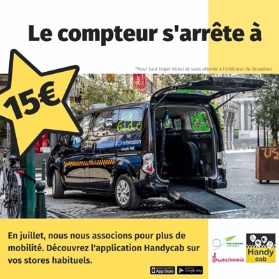 Le compteur s’arrête à 15 euros dans les taxis PMR en juillet