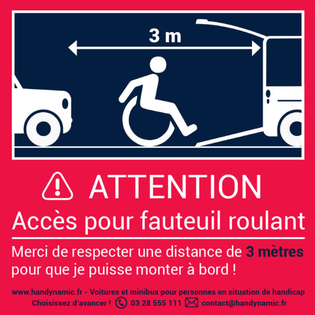Autocollant accessibilité handicapé